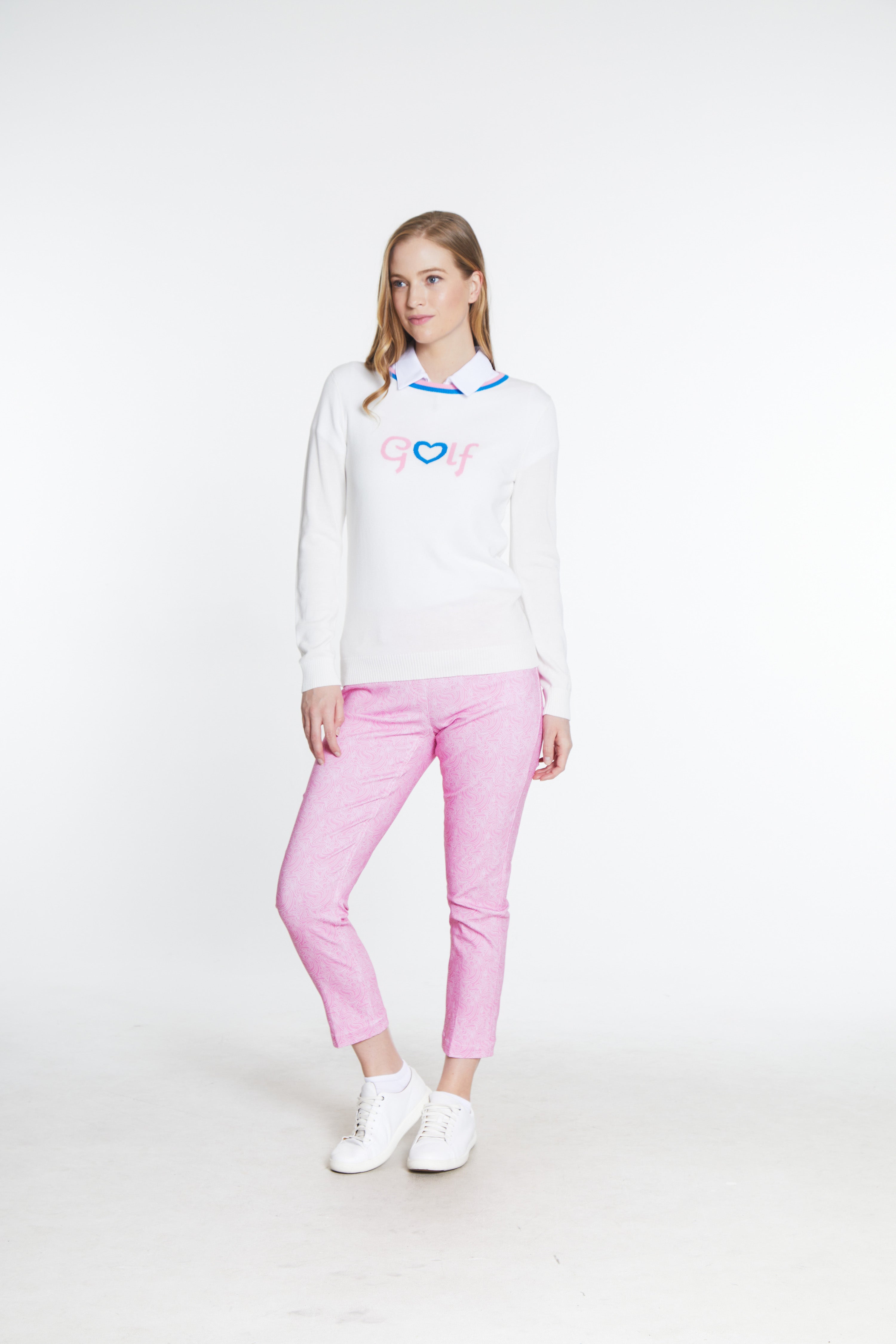 Pink golf online sweatshirt